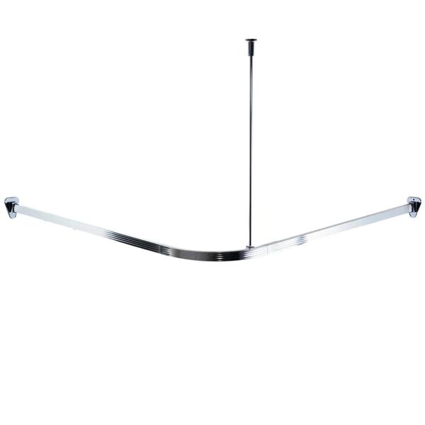 RIDDER Shower Rod Chrome Aluminum Universal Height-Adjustable