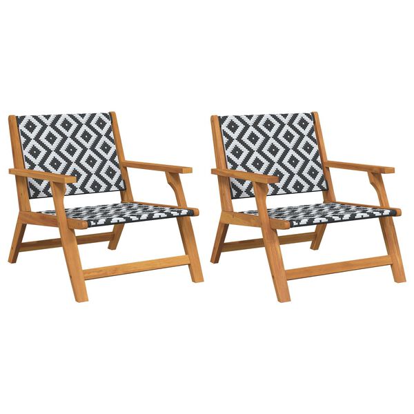 vidaXL Garden Furniture 2 pcs White 67 x 78 x 73 cm Solid Acacia wood