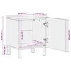 vidaXL Bedside Cabinet Black Solid rough mango wood, iron Small