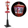 vidaXL Christmas Street Lamp Black, Red ABS, PVC 70.9 in tall