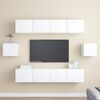 vidaXL TV Cabinet Set Set of 6 White Engineered wood Medium
