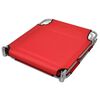 vidaXL Sun Lounger Red Powder-coated steel frame, Polyester fabric Large
