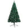 vidaXL Artificial Half Pre-lit Christmas Tree with Ball Set Green 70.9"