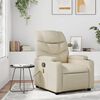 vidaXL Massage Recliner Chair Cream Faux leather, Metal, Plywood Medium