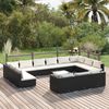 vidaXL Garden Lounge Set Black, Cream