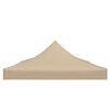 vidaXL Party Tent Roof 13.1x9.8' Beige 2.95 oz/ft²