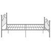 vidaXL Bed Frame Grey Powder-coated metal Double Bed Frame Rectangular