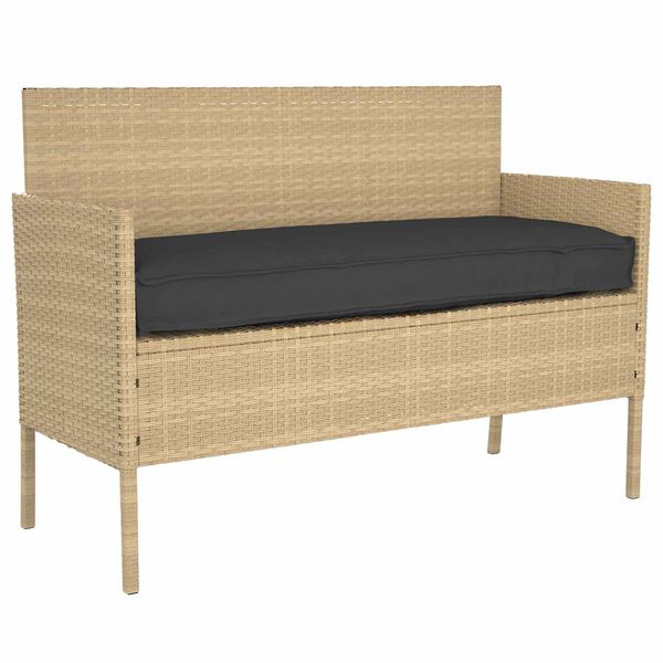 vidaXL Pallet Cushion Set 2 pcs Black 150 x 40 x 8 cm fabric