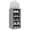 vidaXL Shoe Cabinet Set of 2 Concrete Grey Engineered Wood Shoe Cabinet