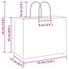 vidaXL Paper Bags 50 pcs with Handles Black 32x17x25 cm