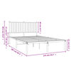 vidaXL Bed Frame White Powder-Coated Steel 47.2 x 74.8 in Bed Frame