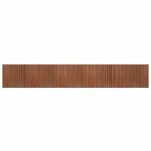 vidaXL Rug Brown Bamboo, Polypropylene 31.5 x 393.7 in