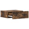 vidaXL Floating Nightstand Smoked Oak Engineered Wood
