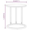 vidaXL Side Table Gold and Black Marble Tempered Glass, Powder-Coated Iron