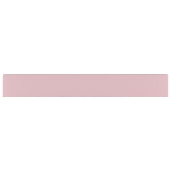 vidaXL Luxury Basin with Faucet Hole Matt Pink 23.6x18.1" Ceramic