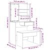 vidaXL Dressing Table Set Old Wood Engineered Wood, Acrylic Standard