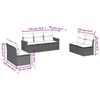 vidaXL Garden Sofa Set Black and Cream white