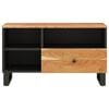 vidaXL TV Cabinet Natural wood and black