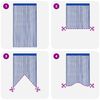 vidaXL String Curtains 2 pcs 39.4x98.4" Blue