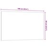 vidaXL Wall-mounted Magnetic Board Black 39.4"x23.6" Tempered Glass