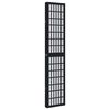 vidaXL Room Divider 5 Panels Black Solid Wood Paulownia