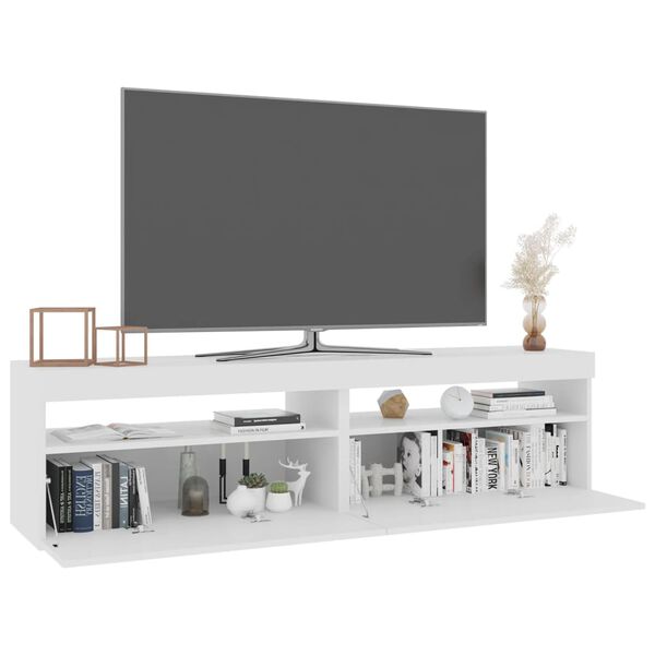 vidaXL TV Cabinet Set of 2 High gloss white Engineered wood TV Cabinet