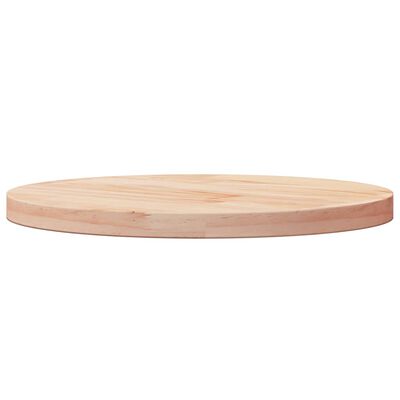 Round wooden cutting board or cheese board with smooth edge and natural wood grain