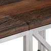 vidaXL Console Table Silver Stainless Steel and Solid Reclaimed Wood