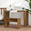vidaXL Dressing Stool Smoked Oak Engineered Wood 27.6x13.8x17.7 in