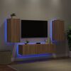 vidaXL TV Wall Unit Sonoma Oak Engineered Wood Large TV Wall Unit
