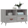 vidaXL TV Cabinet Grey Sonoma Engineered Wood, Iron Standard TV Cabinet