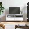 vidaXL TV Cabinet High gloss white Engineered wood, iron Medium