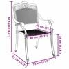 vidaXL Garden Chair 2 pcs Black 55 x 56.5 x 91cm Aluminium