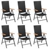 vidaXL Garden Dining Set Black and Brown