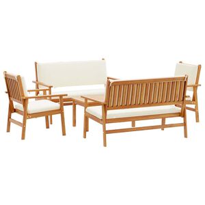 vidaXL Garden Sofa Set 5 pcs Brown Solid Acacia Wood