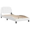 vidaXL Bed Frame with LED without Mattress "Zadar" White 39.4"x79.9"