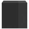 vidaXL Wall Cabinet Set of 2 High gloss black Engineered wood