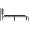 vidaXL Bed Frame Black Steel Full Bed Frame Rectangular Modern