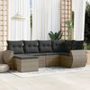 vidaXL Garden Sofa Set Gray PE rattan, Powder-coated steel Large Modular