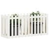 vidaXL Garden Raised Bed White Solid pine wood 59.1 in x 19.7 in x 27.6 in