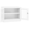 vidaXL Office Cabinet White Steel, tempered glass Medium Office Cabinet