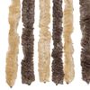vidaXL Fly Curtain Dark Brown and Beige 22.0x78.7" Chenille