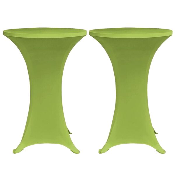 vidaXL Table Cover Set of 2 Apple Green 90% Polyester, 10% Elastane