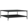 vidaXL Coffee Table Black Engineered wood, Iron Large Coffee Table