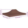 vidaXL Party Tent Roof 14.8'x9.8' Brown 0.9 oz/ft²