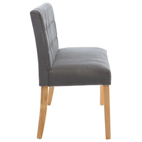 vidaXL Bench Grey Velvet 55.1 in Classic/Traditional Bench