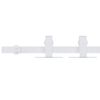 vidaXL Mini Sliding Cabinet Door Kit Carbon Steel White 59.8 "