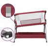 vidaXL Baby Bed With Mattress Red Linen fabric, mesh, iron Compact