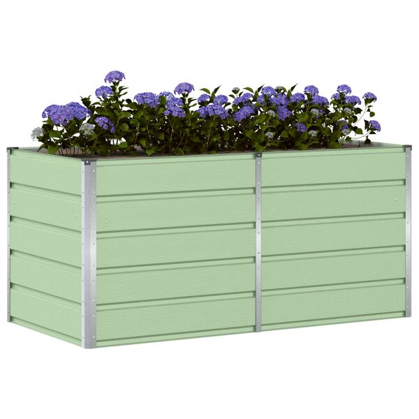 vidaXL Planter Green 62.99 x 31.50 x 29.53 in Steel