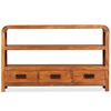 vidaXL TV Cabinet Brown Solid Acacia Wood with Acacia Finish
